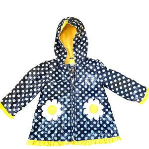 Oshkosh B'gosh Full Zip Poker Dots Sunflower Jacket/Coat Baby Girl Size 12M